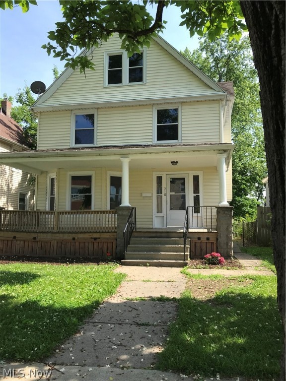 This Stately Colonial Is So Spacious! This home has 1885 sq. ft. There is beautiful woodwork throughout the home as well as hardwood floors on the main level.
As you enter the home you will love the spacious foyer, leading to the living room and formal dining room. The kitchen has an eating area and ceramic flooring. There are sliding glass doors to the backyard. There are 3 bedrooms upstairs and an updated bath. The third level has a bonus room that could be used for storage or a 4th bedroom. There is also a 2 car detached garage.