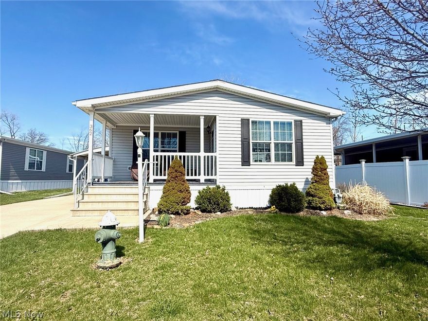 Welcome to Your New Home in Twin Lakes! This beautifully maintained 2017 manufactured home offers comfortable one-floor living in the sought-after 55+ gated community of Twin Lakes. Featuring 3 spacious bedrooms and 2 full baths, this home is perfect for those seeking both style and convenience. Step inside to discover an open-concept layout highlighted by a spacious kitchen with a large island and all appliances included perfect for entertaining or everyday living. The inviting living and dining areas create a seamless flow throughout the home. Enjoy your morning coffee or unwind with stunning sunset views from your charming front porch. The primary bedroom suite includes a private full bath and generous closet space, making it your own peaceful retreat. Twin Lakes offers an active and welcoming lifestyle with amenities such as a community center, exercise room, book club, game and card nights, bingo, potluck dinners, fishing, and much more. This home truly has it all modern comfort, community activities, and a serene setting. Don't miss your chance to call it home! Reach out to schedule your own private showing!