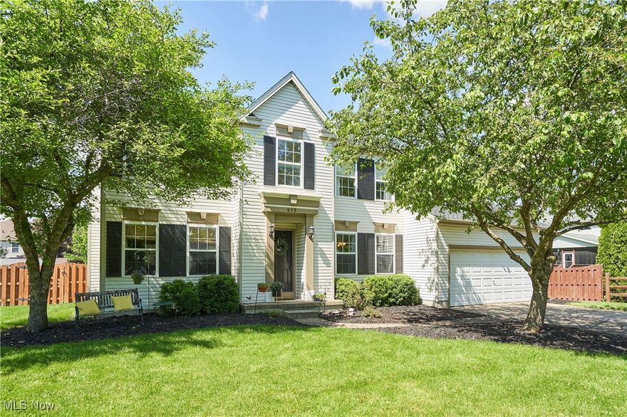 New Charming Colonial in the Heart of Medina. Welcome to this stunning 3-bedroom, 2.5-bath colonial located in the heart of Medina. Ideally situated within walking distance to top-rated schools and just minutes from the vibrant Medina Square, this home offers the perfect blend of peaceful country living with the convenience of a suburban neighborhood—complete with sidewalks and a spacious lot. Step inside to a grand two-story foyer that opens to a formal dining room featuring elegant tray ceilings and gleaming hardwood floors. The elongated family room offers plenty of space to relax or entertain, anchored by a cozy gas fireplace. The gourmet kitchen is a chef’s dream, boasting granite countertops, a breakfast bar, stainless steel appliances, a stylish tile backsplash, and an oversized window with views of the beautifully landscaped backyard. Just off the garage, you’ll find a convenient mudroom/laundry area and a half bath. Upstairs, you'll find three spacious bedrooms and two full baths. The luxurious primary suite features vaulted ceilings, a walk-in closet, and a spa-like en suite bath. The finished basement is an entertainer’s dream, complete with a custom-built bar, a bonus room perfect for guests or a home office, and additional living space. Step outside to your private backyard oasis—fully fenced and equipped with a stamped concrete patio, fire pit, storage shed, and a pergola with ambient lighting—ideal for relaxing evenings and stunning Medina sunsets. Don’t miss your chance to own this exceptional home. Schedule your private showing today!