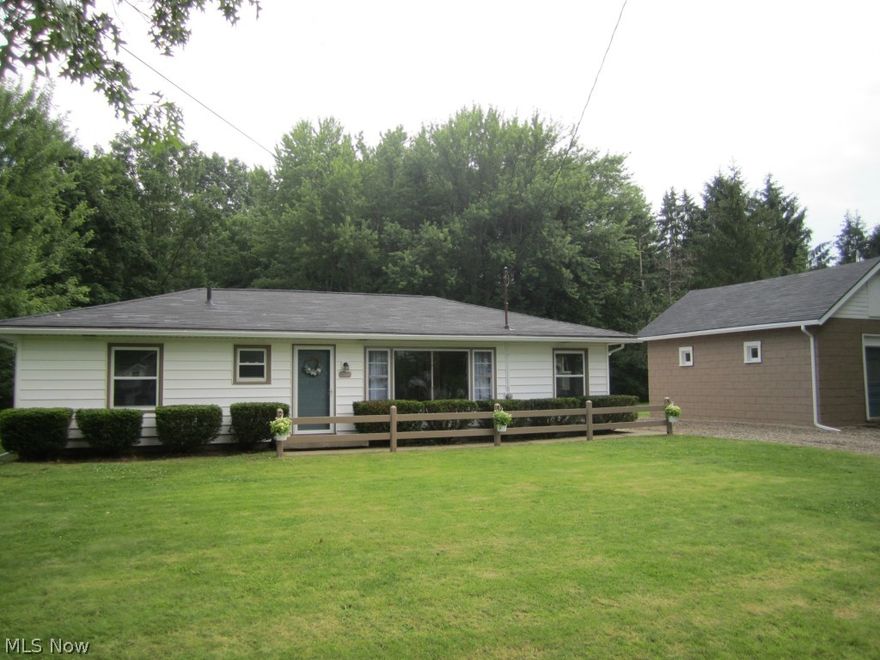 Completely redone including roofs & gutters! Excellent move in condition! Updated 3 bedroom ranch. 1128 sq ft with appliances on .4839 acres. Separate 24x16 building for workshop/storage with separate gas, water & electric. 2 car garage.