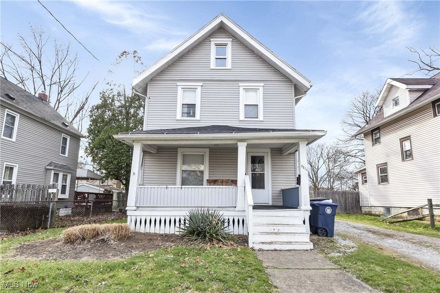 Prepare to be moved! This charming investment property, located at 2274 SW 8th St, Akron, offers 1,369 square feet of living space, featuring 3 bedrooms and 1 bathroom. The current tenant is in place until mid-September, providing a steady anticipated income of $1,220 per month. The tenant is responsible for gas, electric, lawn care, and snow removal.

The property boasts a welcoming front porch and off-street parking, ensuring convenience for tenants. The generous, partially fenced backyard offers plenty of outdoor space. Inside, you'll find a spacious living room with abundant natural light, creating a bright and airy atmosphere. The formal dining room features updated flooring and adds to the home's appeal. The kitchen offers ample space for a dining area and includes oak-style cabinets and a double sink, providing both function and style.

Upstairs, you'll find three spacious bedrooms, with one full bathroom located on the second floor. The third-floor bonus space offers extra storage or potential for additional living space. The full, unfinished basement provides more storage or the potential for future development.

This property offers easy access to the Towpath and major highways, providing great convenience for tenants. With a tenant already in place and a reliable rental income, this property is a great addition to any investment portfolio.