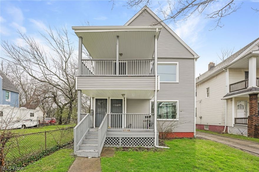 Welcome to this updated duplex in the Union Miles Park neighborhood. The exterior has nice vinyl siding with a long concrete driveway. This features 2 bedrooms and 1 bathroom in each unit. Both units were updated in the last few years with LVP flooring, carpet, fresh paint, and updated kitchens and bathrooms. The UP unit is rented to a CMHA tenant for $910/month on a month to month lease. The DOWN unit was just vacated, turned and is rent ready. Come check out 4159 E 111th today!