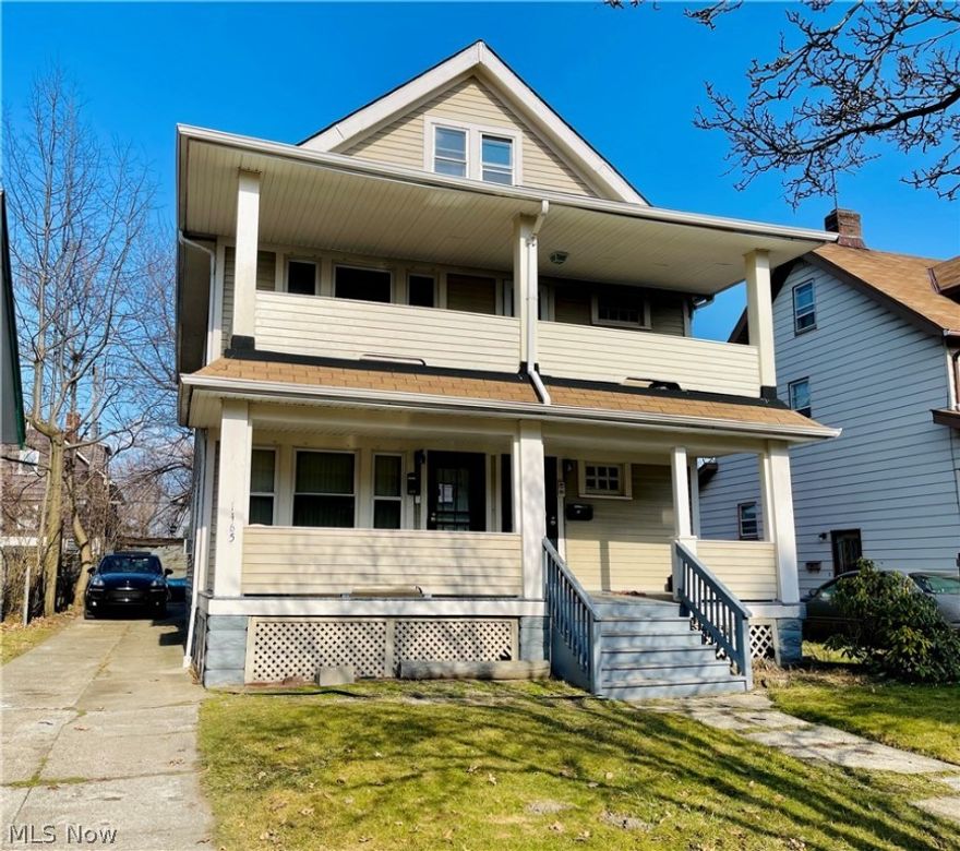 Great turn key investment opportunity near North Collinwood!! Multi-family property with much to offer and move in ready! Each unit offers 2 bedrooms and 1 full bath, formal dining room, living room, and a porch. The third floor is finished with an additional large room, kitchenette, and it's own full bath. Each unit has its own furnace, hot water heater, and electrical meter, and coin operated washing machines that can be used as additional income. Close proximity to local schools, supermarkets, parks and local transit. Schedule your private showing today!