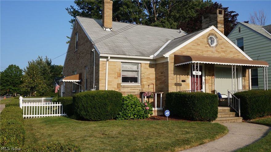 Must see brick cape cod with over 1,600 square feet!!  Very spacious room sizes throughout and desired open floor plan. New kitchen with granite counters and breakfast bar. All stainless steel appliances will remain. Living room features a stone fireplace.  Three bedrooms on the first floor (one is used for an office). Master bedroom can be either upstairs or down.  Gleaming hardwood floors, freshly painted and decorated throughout.  The finished basement with 8' ceiling, fireplace and full bathroom is a true WOW factor! Separate laundry room and plenty of storage.  Over sized (28 x 25) garage with over 700 sq feet and 9' doors has endless possibilities.  Vinyl fence provides the perfect backyard for children and/or pets.