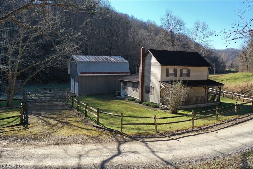 This property is ready for you! Sitting on 107 acres, your possibilities are endless. Fields in the bottom near the home and barn/garage, trails throughout the property perfect for off-road riding and hunting and reported FREE GAS! The home will need foundation repair or, tear it down and build a dream cabin on your slice of heaven! The barn/garage is a great addition and could possibly house you until you build your new home. The infrastructure is already there. Gas, Electric, Water Well and Septic are already hooked up to the current home and functioning. Other outbuildings include a dry wood storage shed and an outhouse. The property is on a lazy gravel country road making it very private. NO NEIGHBORS IN SITE OF THE HOME! If you are looking for a property to live off-grid, this could be the one.