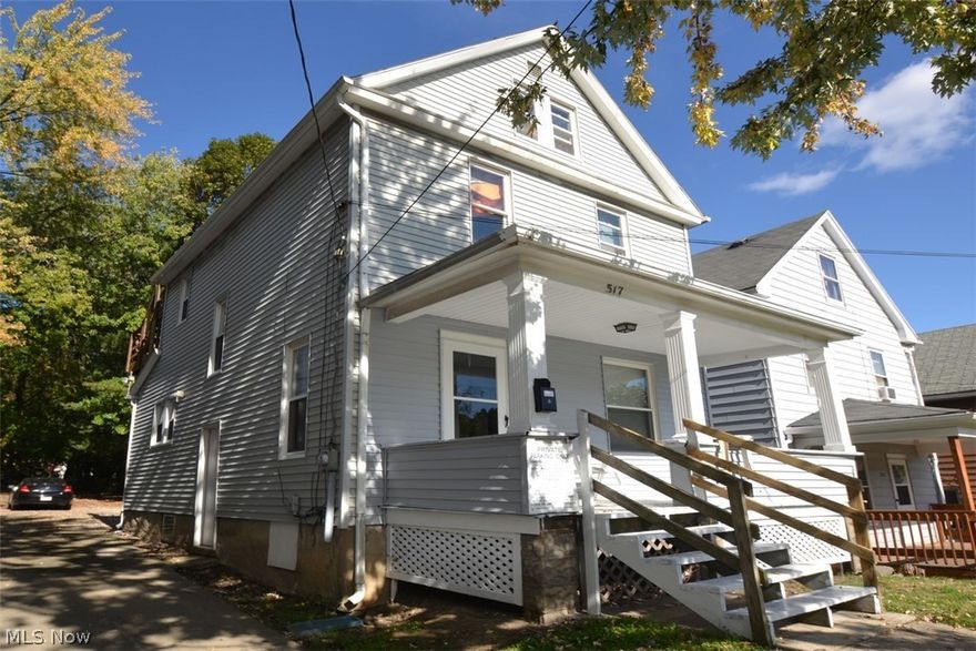 Grosses $1,530 until August 2022 and $1,570 beginning in September 2022. Leased until August 2023. A great investment opportunity to own around the University of Akron! Roof new in 2020. Water heater in 2019. Second floor doors new in 2019.