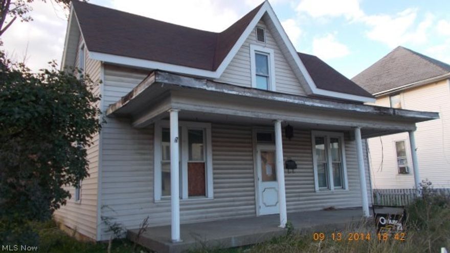 1.5 story home with off street parking in back.  Currently set up for 2 Bedrooms but can be made into 4. Possible bedroom on 1st floor and additional on 2nd floor. 2 Full Baths, 1st floor laundry in main bath. Screened in porch. Home is in need of TLC but priced with potential. Preapproval letter or proof of funds to submit with offers. Call your agent for details.