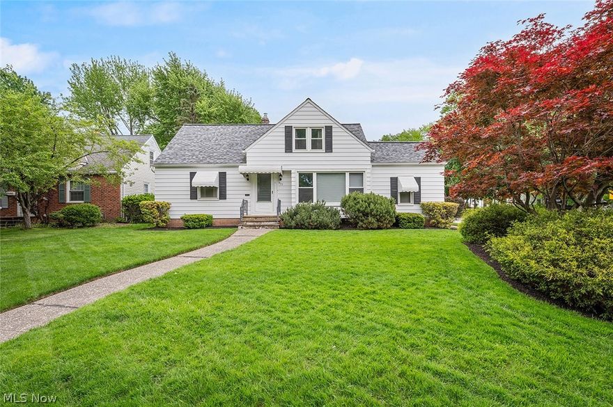 Welcome to this beautifully updated 3 bedroom, 2 full bath Cape Cod in the heart of Lyndhurst. Situated on a corner lot, this home offers the perfect blend of charm, space, and major updates already completed for you. Since 2022, improvements include a new roof, chimney, furnace, central air, hot water tank, windows, garage door, refinished hardwood floors, fresh interior paint throughout the main and upper levels, updated bathroom vanity and flooring, and a kitchen refresh with new kitchen flooring. The flexible floorplan offers 2 bedrooms and a full bath on the main level. Upstairs features a spacious bedroom retreat with an additional loft/office area complete with built-in bookcases. The partially finished basement includes a rec room, laundry area, and second full bath. Enjoy outdoor living with a private patio area with gazebo. A rare bonus is the breezeway entry with attached workshop space, offering incredible storage, hobby, or workspace potential, along with an oversized 2.5 car detached garage. Move-in ready and full of value, schedule your private showing today!