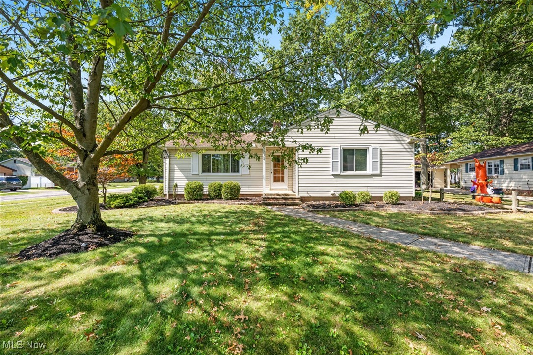 Here's your chance to own this ranch style home on a fantastic street in North Olmsted. Enjoy the comfort of living a private street that does not have through traffic. Upon arrival you'll find a corner lot boasting a freshly landscaped yard. As you enter the home you'll find a cozy living room that leads into a generously sized eat-in kitchen. Down the hall are 3 good sized bedrooms all offering hardwood floors. The bathroom is ready for your HGTV designs to make it your own. The full basement offers tons of space (an additional 1100+ sq ft!) for your finishing touches and includes an additional bathroom with a standing shower stall. Be first to check out this fantastic house!