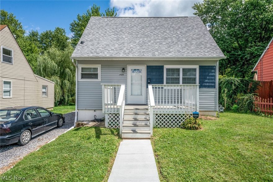 Looking for a move in ready home!! Look no further. This cozy bungalow won't disappoint. The list of improvements goes on and on. Upgrades include new roof, new front storm door, new drywall, new bathroom bathtub, tile and vanity, new kitchen counter-tops, kitchen sink, and floor, new electric service, new porch rails, new deck rails and steps, new basements steps, new plumbing, basement waterproofing, new front side walk, new upstairs bedroom doors, all new carpet, new front windows, and new glass block windows in the basement, new downspouts on back of house, and new shed. Call today for your private showing before it is gone!