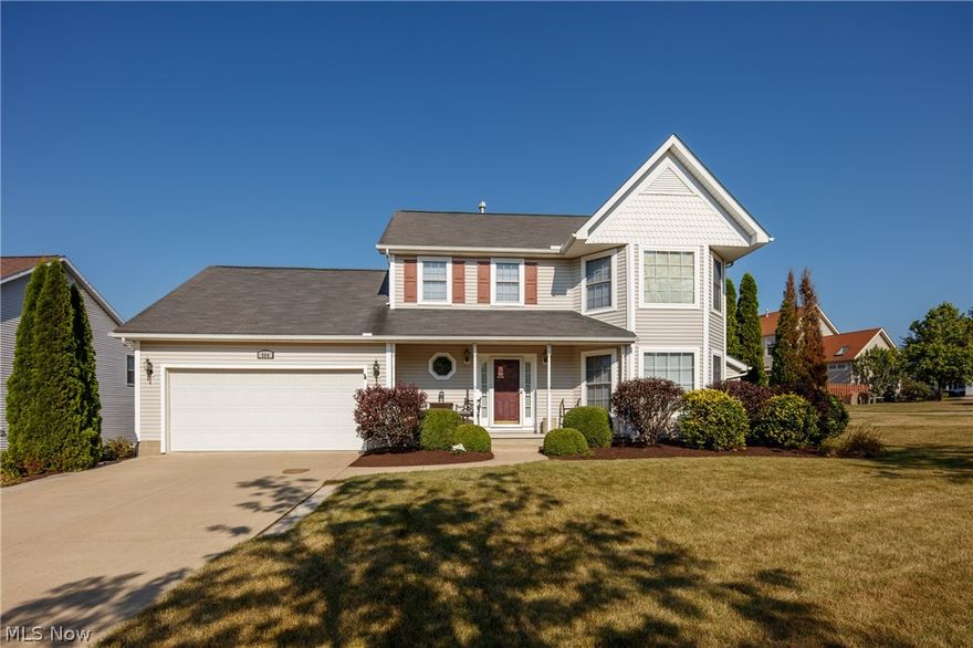 Welcome home to this wonderfully maintained 2 story colonial built in 2000! This home features 3 bedrooms with 3 full baths. Enter the foyer with crown molding to the eat-in kitchen with stainless steel appliances (gas range), walk-in pantry, or optional 1st floor laundry (washer / dryer hook-ups in pantry, as well as basement). The formal dining room is open to the cozy living room with bay window for plenty of natural light - perfect for connecting with family or entertaining. The master bedroom has a vaulted ceiling, ceiling fan, walk-in closet, linen, and full bath with vanity space. The partially finished basement is sure to impress. This home is not short of outside living space from the covered front porch, back patio, or partially covered back deck with fan and recessed lighting (both with dimmer switch), roll down shades for privacy or shade, and natural gas line for grill. The extra deep 2 car garage and over-sized shed offer plenty of storage. The neighborhood park featuring