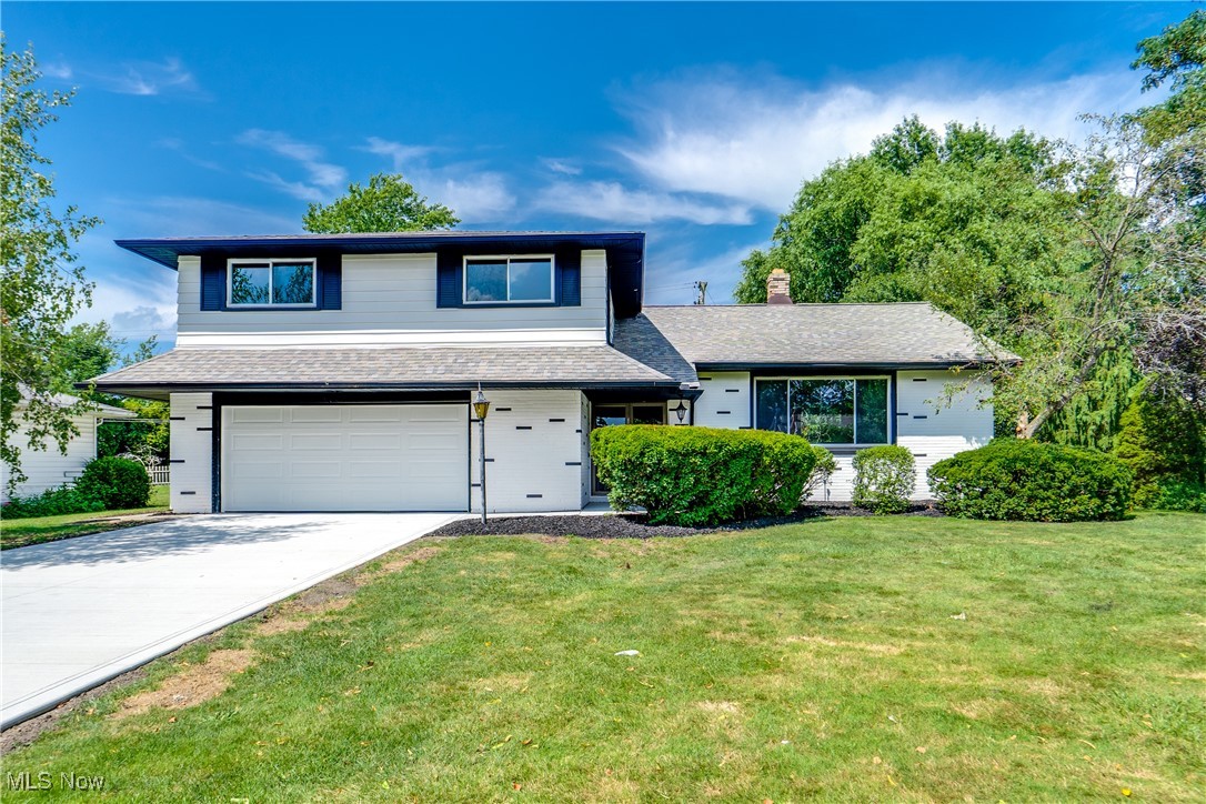 Welcome to Your New Home!This stunning, fully remodeled split-level blends modern comfort with everyday functionality, thoughtfully designed for both style and convenience. Step through the double doors to find all-new flooring throughout and fresh paint inside and out, creating a crisp, modern aesthetic. The main level showcases a gorgeous remodeled kitchen with quartz countertops, gas range, new cabinets, an island, and abundant recessed lighting—perfect for both cooking and entertaining. Upstairs, you’ll find four generously sized bedrooms and two beautifully updated full bathrooms. The lower level offers even more living space, featuring a sun-filled family room with backyard access through sliding glass doors. Just steps away, you’ll find a convenient half bath and laundry room. A brand-new driveway and garage door add both curb appeal and function. Recent mechanical updates include a hot water tank (2018) and a furnace and air conditioner (2019).With thoughtful upgrades throughout and a stylish, move-in-ready design, this home is ready to welcome its next owners. Schedule your showing today before it’s gone!