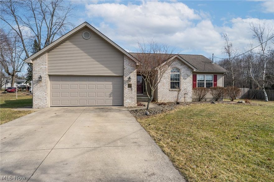 Come check out this beautiful Ranch style house 3 Beds, 2 Bath with a lot of updates! This house from the curb appeal to the interior is the perfect home for you! As you walk into the front door, you are greeter with the foyer that has a vaulted ceiling, great space in your living room, gas fireplace and a ton of natural light throughout. The house has been completely repainted throughout with neutral gray tones. The living room is open to your dining area and updated kitchen. The kitchen has beautiful granite countertops, dark cabinetry with matching stainless appliances, tiled backsplash, recessed lighting and unique tile wrapping the peninsula. Sliding glass doors off the dining area provides you access to a nice sized deck and a fenced in back yard perfect for the kiddos, fur buddies or just hobbies! 1st floor laundry with 3 bedrooms on the other side of the house. All the bedrooms are fairly large with double closets. The master suite is large with a nice walk in closet and master