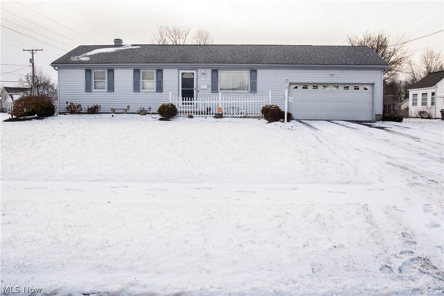 Come see this clean, spacious and well maintained ranch featuring 4 bedrooms and 1.5 baths. Away from the hustle and busstle ,  but minutes away from main shopping areas. 

Newer high efficiency furnace, air conditioner ('05), roof ('07), water tank ('16). Basement partially finished 6 months ago; new recessed lighting and luxurious carpeting. Large fenced in backyard with storage shed. Heated garage. 

Ready to move in - schedule a time to see this before it's gone!