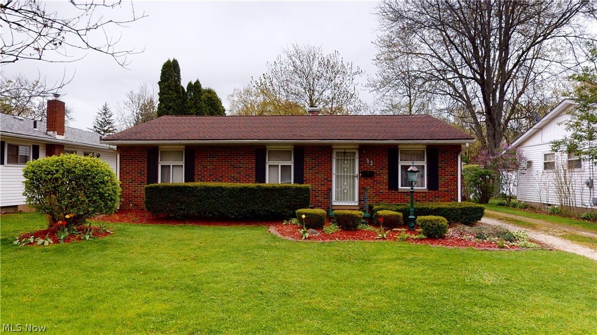 Great brick 3-bedroom Ranch with open living room/dining room floor plan, sliders to backyard. Eat-in kitchen with oak cabinets and all appliances leads to first-floor laundry with walk-in pantry/closet, washer and dryer also stay. Family room with wall heater/a/c and storage closet also has slider to fenced backyard and patio. Three nice-sized bedrooms, master bedroom has half-bath that also connects to laundry room. Main bathroom has walk-in shower with seat. Large shed in the backyard has electric and could be moved. Handicapped features include toilets, walk-in shower with seat, grab bars and ramp to the backyard. Newer roof, furnace and a/c. Make this your new HOME today!!