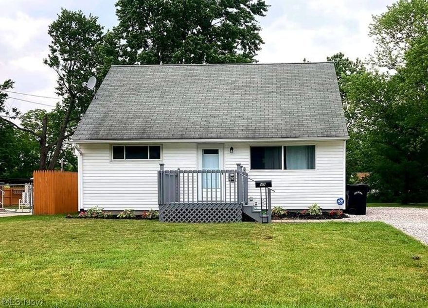 This charming updated 4 bedroom, 1 bathroom Cape Cod home is ready for you to move right in. This delightful home features plenty of natural light, freshly painted walls and vinyl wood flooring throughout the first floor. You will love the bright, modern kitchen and all appliances stay, including a built-in microwave. The bathroom has been remodeled with an elegant vanity and freshly tiled shower. The sizable basement features new walls, a sump pump, tankless hot water system, furnace and central AC system that are all less than 4 years old. You'll enjoy the partially fenced, spacious backyard and the home’s location is convenient to everything. Schedule your private tour today!