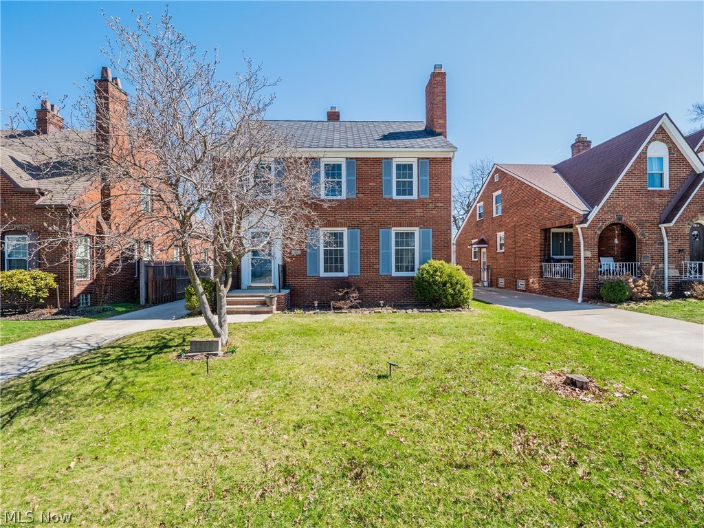Welcome to the heart of Lakewood ! Freshly Painted 4 BR brick Colonial with beautiful woodwork including SOLID HARDWOOD floors throughout. The Foyer w/closet invites you to the spacious Living Room perfect for your everyday living. Enjoy the wood burning fireplace and crown molding which extends to the Formal Dining that holds amazing built-in cabinets. Enjoy your meals in the Eat-In Kitchen overlooking your yard with NEWER WINDOWS and STAINLESS STEEL Appliances. Relax in your 3 SEASON Room overlooking the new Composite deck (2021 with a 30 year warranty) with loads of entertaining space. Original Hardwood floors extend through the 2nd and 3rd floors. The 2nd level includes three bedrooms and a Full Bath w/TILE Shower/Tub. Special touches such as the Cedar Closet make this home a true gem. In addition, enjoy the 3rd level’s large (23x14) 4th bedroom with built-in cabinets. This space could also be a perfect recreation/bonus area or even an office. The remodeled partially finished b