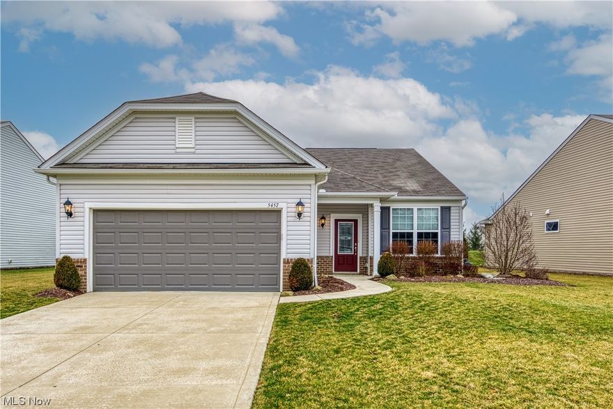 Welcome to this exquisite two-bedroom, two-full-bath ranch-style home! Located in a sought-after neighborhood, this property offers an array of incredible features that will surely captivate you. This home is a perfect blend of style and comfort, starting with the spacious master bedroom. With ample room to unwind, it features a large bathroom that boasts a walk-in closet, a tiled shower, and double sinks. The kitchen features upgraded cabinetry and stunning granite countertops. The centerpiece of the kitchen is a generously sized sit-up island, perfect for casual dining or entertaining guests. Adjacent to the kitchen, you'll find a charming morning room addition. A large living room with a fireplace is great for relaxing. In addition to the master bedroom, there is another well-appointed bedroom with an additional full bath just outside the door, providing guests or family members with a private retreat. The home also includes a nice-sized office, providing a dedicated space for work or study. The beauty of this home is enhanced by the elegant hardwood floors and upgraded carpeting throughout. Whether it's enjoying a morning coffee on the patio or hosting barbecues with friends and family, this property provides endless possibilities. HOA includes lawn service and snowplowing. Don't miss out on this remarkable two-bedroom, two-full-bath ranch-style home.