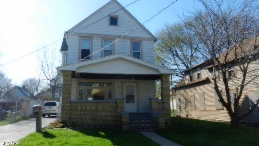 This 2 family home can be easily converted back to a single family home . This home has beautiful natural woodwork and some leaded glass windows. There are separate gas and electric meters for each unit. Electric boxes are 100 amp circuit breakers. Has a 2.5 car garage with an attached shed. Yard is 3/4  fenced . Windows are double hung vinyl approx. 12 yrs. , roof & gutters & furnace are approx. 6-7 yrs. Close to freeways and Downtown Cleveland !