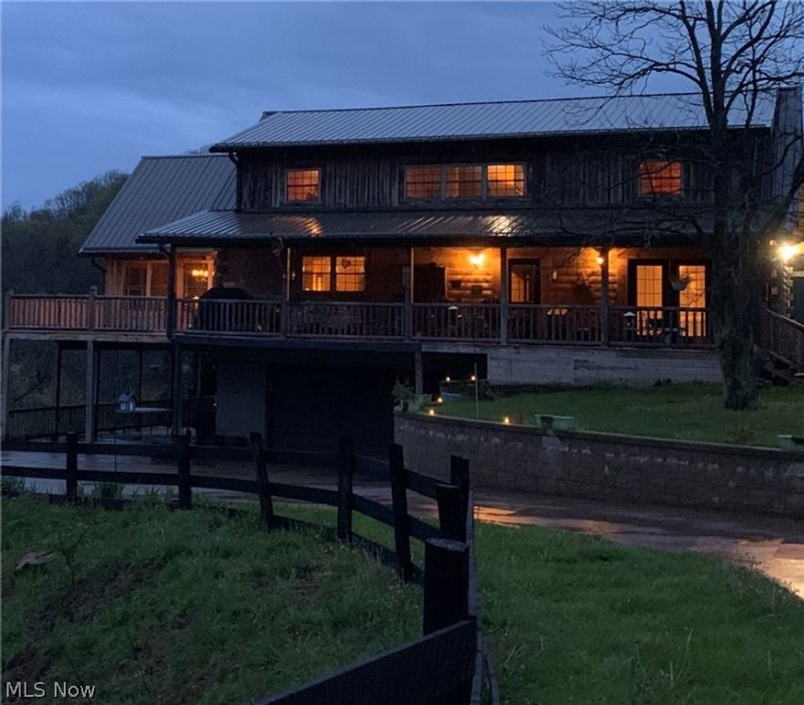 Gorgeous dream property in WV. This one HAS IT ALL!! Custom Log Home situated on 80+/- acres(additional 60+/- acres available) Large workshop 125X50 with 3 10X10 roll up doors and 1 10X14. Newer barn with manager & gates, silo & another smaller shed/barn. Property also has 2 wells with a deeded share in another well. 2 stocked ponds. Farm has fenced pasture hay meadow. This area is known for great hunting harvest. This beauty has 3.000 +/- sq.ft. finished living space with 900 sq.ft partial basement that is a 2 car garage & walk-out covered carport/patio. The combined kitchen/great room has adjoining windowed sun room overlooking a breathtaking view of the valley and woods. Kitchen-high quality granite countertops/appliances and island with stools. The master bath has a beautiful tub, double vanities and separate closet. Ulility/mud and full bath at back entry. The second level landing is a gathering room, 2 additional full bedrooms and full baths with an additional room for office/cra