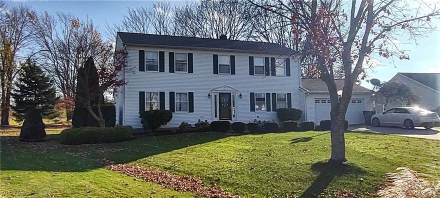 Outstanding colonial in desirable Meadowwood allotment. This home has been lovingly cared for and has the space and flexibility for many buyers. The stunning kitchen received a major remodel approximately 8 years ago and includes solid wood cabinets, granite counters, an expansive island with breakfast bar and beautiful stainless steel appliances. There is a reverse osmosis water purifier and instant hot water dispenser at the sink. The stove is a JennAire range. There is a terrific 3 season sunroom overlooking a very private back yard which borders the former Chapel Hills golf course. The large first floor laundry doubles as a mud room as it is located directly off the garage entrance.  The formal dining room with french doors is the perfect place for any dinner gathering. The partially finished basement is a great gaming or additional living space. The basement has been plumbed for an additional bath. A complete home security system was installed spring 2023. This convenient location is mere minutes from I-90 for easy access for commuters. Location is also 5 miles from Historic Bridge St and Walnut beach and only 8 miles to Geneva on the Lake and Geneva State Park. A classic timeless center hall beauty for sure!