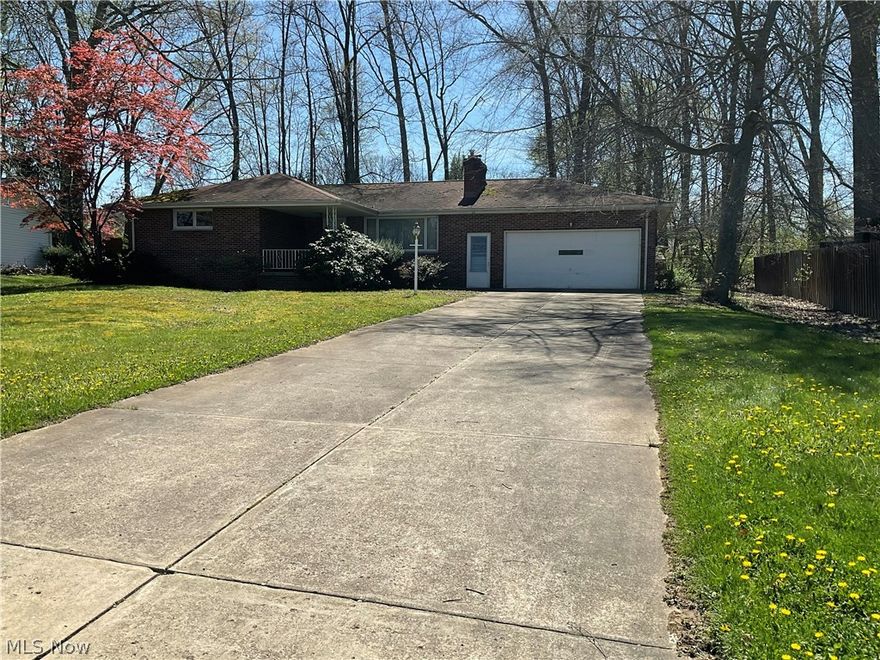 Welcome to this solid, all brick ranch offering comfort and endless potential. This three bedroom, two full bath home features a practical layout offering a large living room w/brick hearth fireplace and large picture window boasting natural light. The eat in kitchen is filled w/natural light featuring a spacious dining area with a large picture window overlooking the expansive backyard. The kitchen offers an abundance of cabinetry and appliances. Three bedrooms and full bath complete the first floor. The spacious basement offers a layout with plenty of room for storage or additional living space. It includes a dedicated laundry area, workshop perfect for tools, projects, etc. A full bath adds extra functionality making the lower level ideal for recreation or future finishing possibilities. Enjoy privacy in the large wooded back yard offering a large shed for extra storage. With great bones and a functional layout, this home needs a bit of updating to bring out its full potential. What a great opportunity to create something truly special while building instant value.