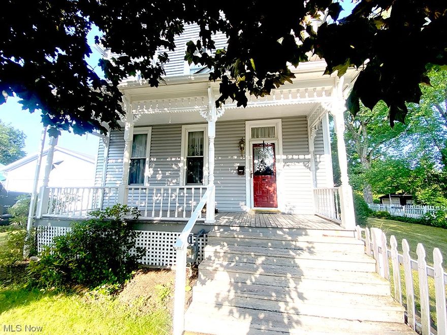 Welcome to this exquisite Victorian Century gem nestled on a corner lot with a beautifully fenced yard, offering both privacy and a picturesque setting. Step inside from the large front covered porch to an oak staircase, 10-foot ceilings and stunning original woodwork throughout.  With three fireplaces, this home invites cozy gatherings during chilly eventings, creating a warm and inviting ambiance.  Located on a quiet street, this exceptional property is a rare find, offering an enchanting glimpse in to the past while providing a delightful haven for your future.  New shingles and siding in 2022. New replacement windows , gas hot water heater, and basement block windows in 2021. Updated electrical panel.  Don't miss this extraordinary opportunity to own a piece of history - schedule your private tour today!