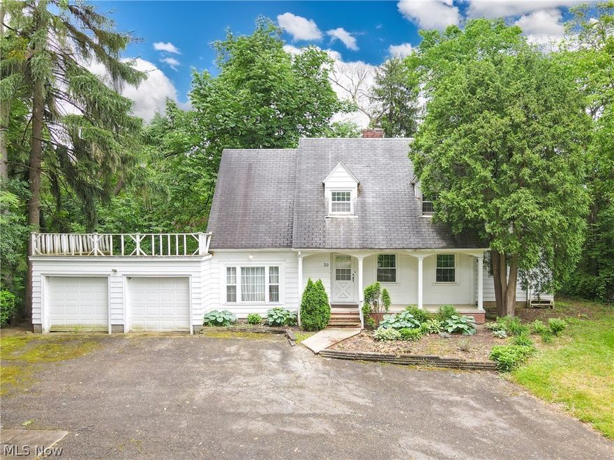 Overflowing with potential and just awaiting your personal touches, this cozy Fairlawn Heights cape offers 4 beds, a first-floor in-law/Primary Suite and 3 full baths. Situated on nearly 3/4 of an acre and set back from the road, it's surrounded by mature trees and features a welcoming front porch and an oversized driveway. The first-floor Primary Suite has its own access from the front, and features its own full bath, laundry hookups, and a sitting area. The front formal living room has hardwood floors underneath the carpet, a fireplace, and connects to the central kitchen and formal dining room to the left. A separate eating area off of the kitchen features many windows and allows ample natural light to brighten the space. Behind the kitchen, you'll find the sprawling family room with access to the rear deck, plus a second full bath. Upstairs are 3 additional spacious bedrooms, also featuring hardwoods underneath the carpet, as well as a third full bath. The partially-finished lower level with a rec room also offers laundry and storage. Sold as-is. The perfect blend of privacy and convenience, this lovely home is located just off Market St, near Fairlawn Country Club and several amenities.