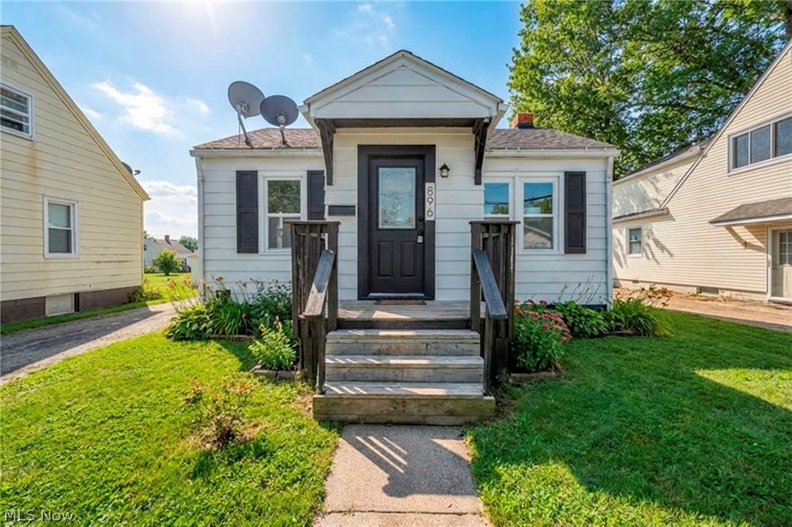 Want to see the cutest house ever?!  Look no further! This fully updated 2-bed, 1-bath gem in Akron is a turnkey dream. Prepare to fall in love! This fully updated 2-bedroom gem is the quintessential Akron turnkey dream. The moment you step inside, you’re greeted by a sun-drenched living room featuring elegant arched transitions and multi-window views that flood the space with natural light. The heart of the home is a sleek, modern kitchen that truly shines with stunning butcher block countertops, a contemporary herringbone backsplash, and a deep basin sink. Both bedrooms offer a retreat-like feel, complete with custom closet structures designed to maximize storage and organization. The refreshed bathroom boasts crisp, high-end finishes for a spa-like atmosphere. Looking for more space? The clean, expansive basement is a total blank canvas—perfect for a lounge, playroom, or creative studio—featuring dedicated laundry hookups and a utility sink. Outside, the detached garage and covered patio provide the perfect footprint for summer evenings and outdoor entertaining. Your next chapter starts here!