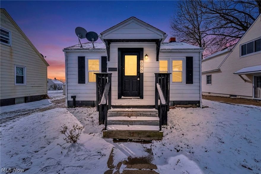 Want to see the cutest house ever?!  Look no further! This fully updated 2-bed, 1-bath gem in Akron is a turnkey dream. Prepare to fall in love! This fully updated 2-bedroom gem is the quintessential Akron turnkey dream. The moment you step inside, you’re greeted by a sun-drenched living room featuring elegant arched transitions and multi-window views that flood the space with natural light. The heart of the home is a sleek, modern kitchen that truly shines with stunning butcher block countertops, a contemporary herringbone backsplash, and a deep basin sink. Both bedrooms offer a retreat-like feel, complete with custom closet structures designed to maximize storage and organization. The refreshed bathroom boasts crisp, high-end finishes for a spa-like atmosphere. Looking for more space? The clean, expansive basement is a total blank canvas—perfect for a lounge, playroom, or creative studio—featuring dedicated laundry hookups and a utility sink. Outside, the detached garage and covered patio provide the perfect footprint for summer evenings and outdoor entertaining. Your next chapter starts here!