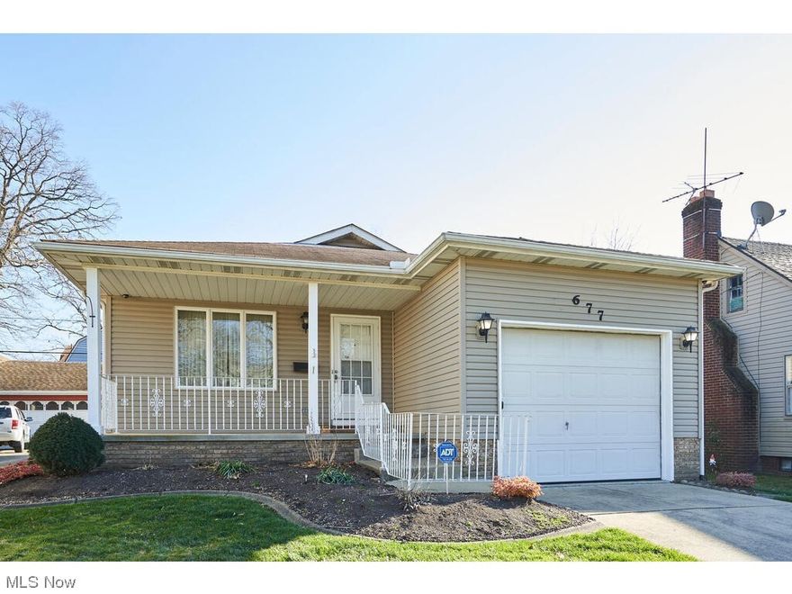 This charming, one-owner Ranch is nestled on a well manicured lot and has been meticulously maintained and cared for over the years. It boasts an inviting front porch perfect for your morning coffee, spacious living room with a picture window letting in tons of natural light, and eat in kitchen with ample storage space. Two generously sized bedrooms and a full bathroom complete the first level. The home also features a large, ready to finish basement with a full bathroom, attached one car garage, private, partially fenced in backyard with a patio and shed for extra storage. Conveniently located near schools, parks, I77 and Waterloo Road shopping & dining.