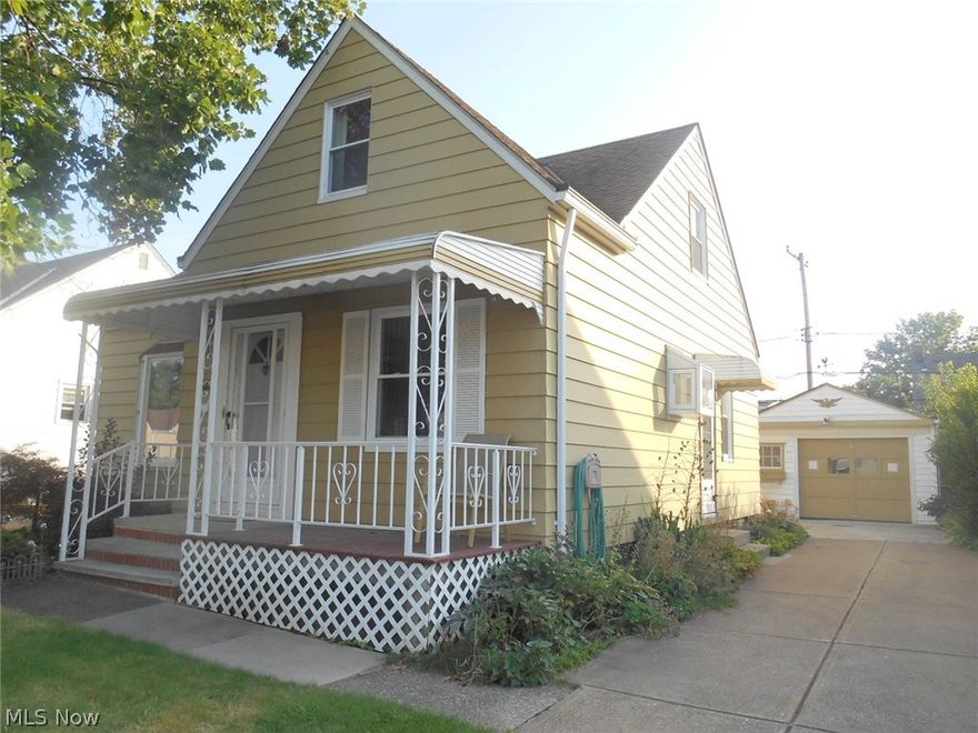 Very comfortable home located on E. 330th Street..just one block from Lake Erie.  Willoughby-Eastlake School system. Two bedrooms with one full bath on first floor , and large dormer bedroom and small bonus room on second floor. bonus room was used as a sewing room by previous owner. Large first floor living room and large lower level family room. Lower level also features a full bath with shower, small workshop, and laundry room. All rooms have natural hard wood flooring , covered by carpeting. Detached one car garage with electric. Basement water proofed. Plenty of storage through home.  Raised garden and flower beds behind garage.   Very small garden shed behind garage. Patio in backyard for those week-end barbeques and a covered, shaded front porch for evening sitting. New sidewalks, and driveway apron. Duct work in basement has been replaced in July of 2017.  Variety of flowering plants in backyard. Fire hydrant in front of home.  Home being sold as is....Schedule your showing tod