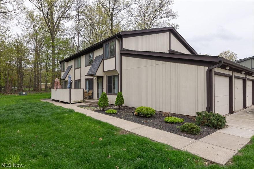 Very well maintained end unit 2 bedroom townhouse in a beautiful setting!  Sliding door leads to enclosed patio that is perfect for entertaining. Dining room is open to updated kitchen and half bath. Each room freshly painted.  Garage is adjacent to condo affording just a few steps to front door. The complex has a pool and party room. Great location close to freeways, shopping, hospital and entertainment. Come and check out this gem before it's gone!