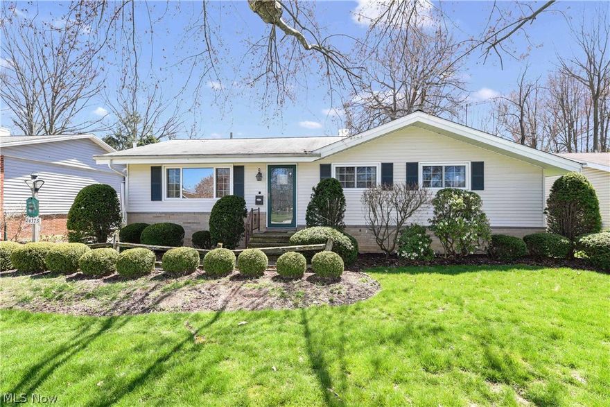 Prepare to be Moved!.....Into this North Olmsted ranch with so much potential!  Great curb appeal with long driveway and mature landscaping.  Open living and dining space gets great natural light through the the large living and dining room windows.  Kitchen has tons of  cabinets for storage and room for a table and chairs.  Vaulted ceilings and skylights give an open feel.  Three bedrooms all with ceiling fans and double closets share a full bath.  Brand new carpeting throughout the first floor! Enjoy a glass of iced tea on the three season porch that overlooks the level yard. Lots of additional living space in the basement with closets for even more storage.  Fitness space, playroom, rec room - whatever suits your needs! Laundry, utility space and full bath complete this basement level. Two car detached garage and nice sized yard -great for kids and pets.  Why rent when you can own!! Great North Olmsted location - close to restaurants, shopping and major highways - make an appointmen