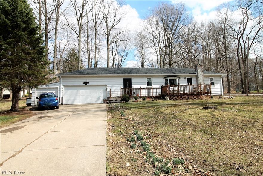 Welcome to this three bedroom, one full bath ranch home on this gorgeous secluded setting. The backlot on Game could be buildable and parceled off separately. (See LOT MLS #4265054) From the living room there is a fabulous view from the bay window overlooking the deck and front yard. The kitchen is opened to the living room and has room for a small table. There are three bedrooms with a large master suite. First floor laundry room and full bath. There are hardwood under the floors. Backyard has a patio. There is a three car attached garage. Vinyl windows. New roof (2016), gutters/downspouts (2016). This home and lot could also be a investor's lucky find!