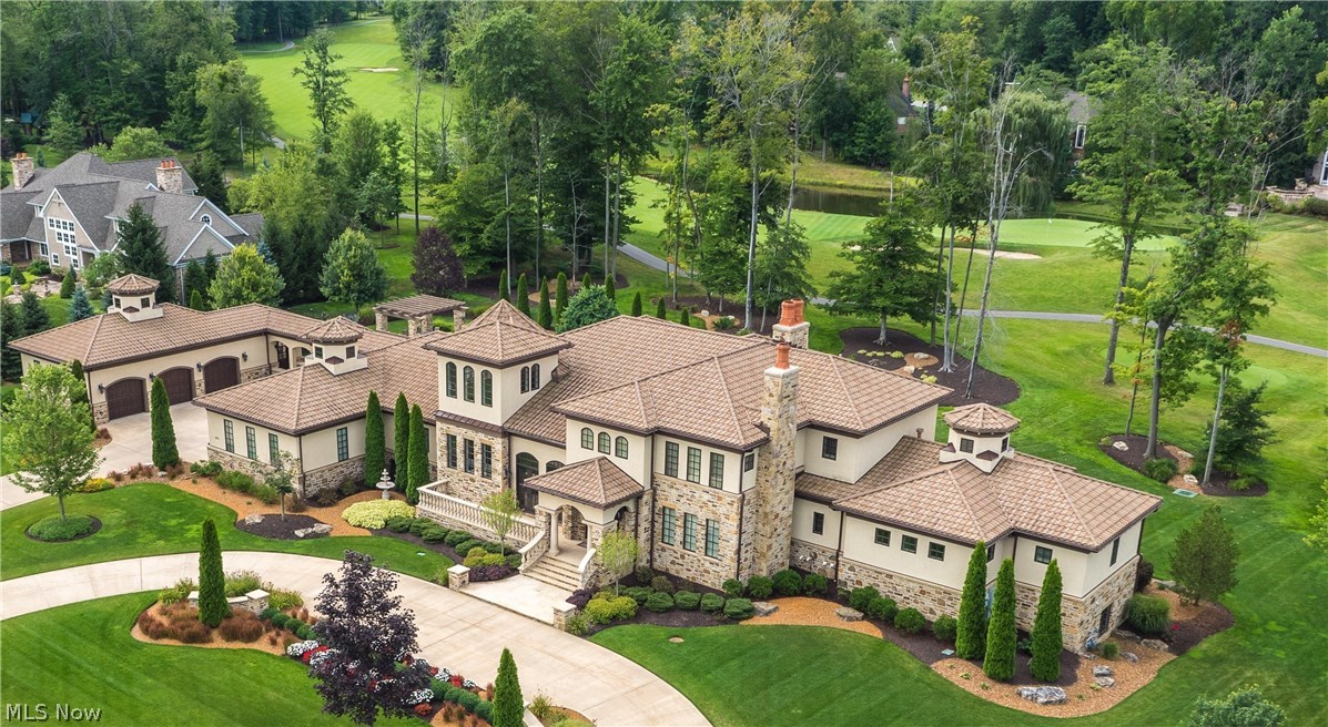 Magnificent award winning estate defines the meaning of luxury real estate! This is a Tuscan influenced masterpiece built by Dino Palmieri Builders. This home won Best Overall Custom Home of 2011 by the Home Builders Association of Cleveland, and the Home Theater won the 2011 CEDIA Electronic Lifestyles award. Every square inch of this home was carefully and thoughtfully designed and executed from the imported tile to the intricate Venetian plaster. This home is a perfect example of how elegance and technology can blend to make a sophisticated and comfortable family home. The outside living spaces are just what you would expect from a home with exceptional attention to detail. With a pool, fire pit and Al fresco dining area, there is plenty of space to entertain guests and enjoy the gorgeously landscaped grounds. All of this sits right in front of one of Barrington Golf Courses signature holes. The Aurora school system is consistently rated one of the top ranked public school systems in Northeast Ohio. Barrington Estates is just minutes away from great shopping & restaurants, & only 30 minutes away from downtown Cleveland.