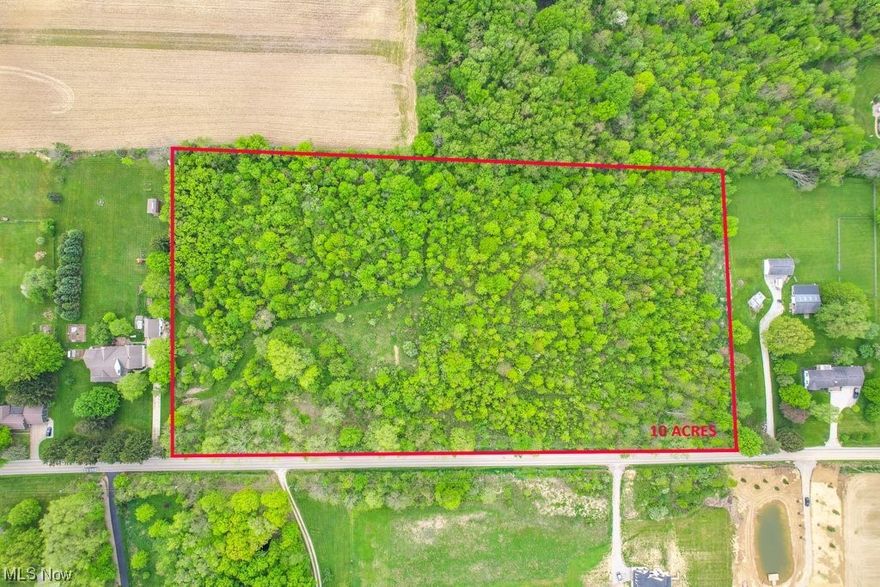 A rare find!  Nearly 10 acres of gorgeous land in the Highland School District of Sharon Township. Build your dream home, a private estate, horse property ... the possibilities are only limited by your imagination. Private wooded surroundings, yet close to nearby amenities of Wadsworth, Medina and Fairlawn.  Current owner has proactively had the soil tested and property approved for a septic system. Electric is available at the street. PLEASE do not walk the property without a licensed real estate agent. Contact the listing agent or your agent to schedule a showing.
