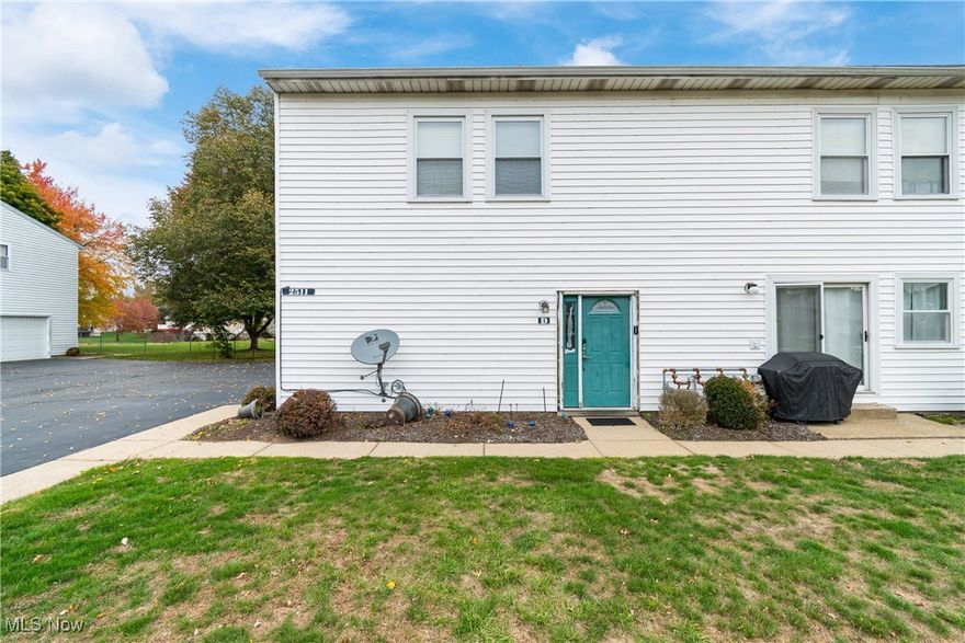 Welcome to this move-in ready 2-bedroom, 1-bath condominium located in the sought-after Green Local School District! This great location offers convenient access to nearby restaurants, shopping and major roads and highways, but still offers a park like setting. This condo offers a comfortable layout with the convenience of main-level laundry. The kitchen is equipped with stainless steel appliances and washer and dryer, all of which will remain. You’ll love the newer flooring throughout that adds a fresh, updated feel. The building has a newer roof and the monthly association fee covers landscaping, snow removal, and trash removal, making maintenance a breeze. Community amenities include a common area pool, park-like grounds with a courtyard area and the added bonus of views of the neighboring golf course. Whether you’re looking for your first home, downsizing, or simply wanting low-maintenance living, this condo is a fantastic choice!