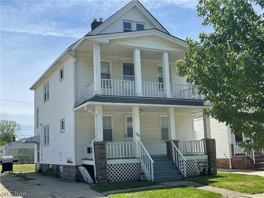 Incredible and rare find in this Beautiful & Quiet neighborhood in Bedford Ohio.  This very well kept two family could be used as an excellent investment or for a combined family.  Incredible oversized lot 58 x 132 gives much privacy and room to entertain and play.  Both units have front porches.  Full basement and attic for much plenty of additional storage.  Both units have their own HVAC, Water, and Electric.  Hook up for washer and dryer in the basement.  Bright and cheery, wonderful opportunity at affordable price.