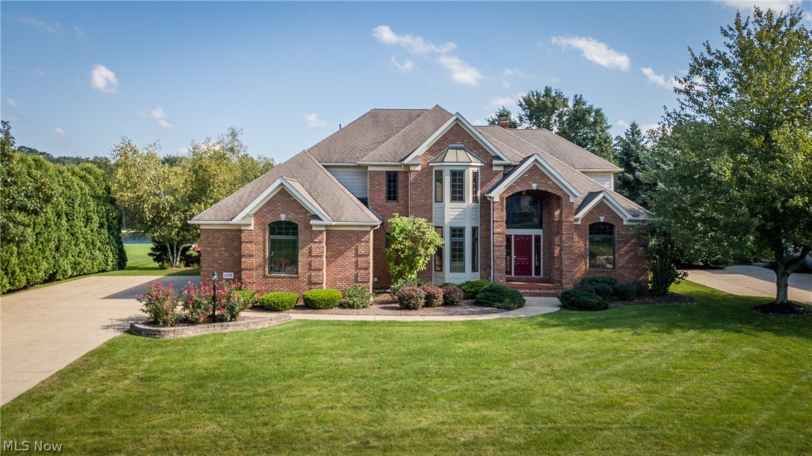 Beautiful property with endless potential. Located on the golf course with pond water views. Inviting 2 story large foyer with marble floors open to a spacious 2 story great room with cherry wood floor, cozy fireplace and built-in cabinets. Formal living room and dining room. 4 bedrooms with en suite full bathroom for every room. The bedroom on the first floor can be used as an office if needed. Cherry kitchen cabinets with all new stainless steel appliances placed in September 2018. Enclosed patio overlooking the golf course and pond in addition to the outdoor patio. House is freshly painted with neutral colors.
New Furnace placed in 2013, new AC unit placed July 2017. Beautiful wood all over the house. Agent owned.