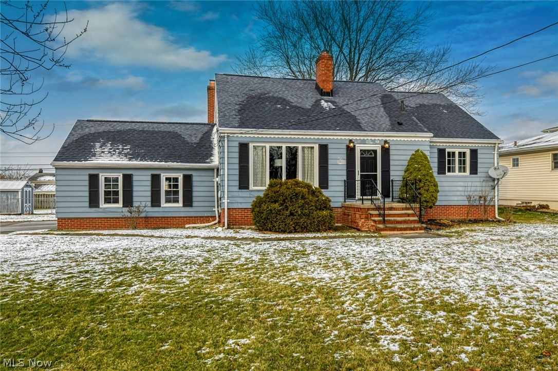 This charming cape cod on half acre lot has been tastefully updated & ready to call home! Warm tones of new flooring flow through out the public spaces of the main level & the entire home is freshly painted. An abundance of natural light fills the living area, where a wood burning fireplace is the focal point. The large eat in kitchen is completely updated with stainless appliances & a spacious island. Matte black fixtures & a farmhouse sink complete look. Two newly carpeted first floor bedrooms have ample closets & the generous bath features a double sink vanity and sleek tile floors. A covered outdoor deck and large yard are perfect for entertaining. This lovely home is ready to move in and enjoy!