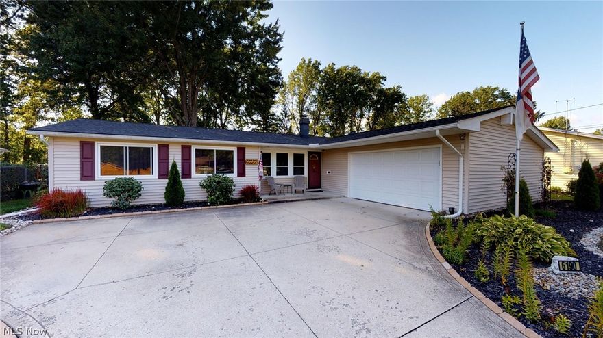 Private Remodeled Master Full Bath, Attached Garage, Oversized Fenced in Back Yard - This is just the beginning of the features and upgrades in this Great Ranch Home on Cul De Sac in Mentor! Spacious Living Room, Remodeled Kitchen with lots of counter space and Cabinets plus Breakfast Bar, All Appliances, and Laminate Flooring, Dining Area and Family Room with Bright, Open Windows on Both Sides makes the spaces feel so welcoming. Nice Sized Bedrooms, Large Laundry Room with Storage Areas, Patio and Shed. Many updated include: Tear off Roof 2015, HWT 2016, Windows 2016, Cement Drive, Siding, and Electric. Beautifully Landscaped with Great Curb Appeal - worth the Look!