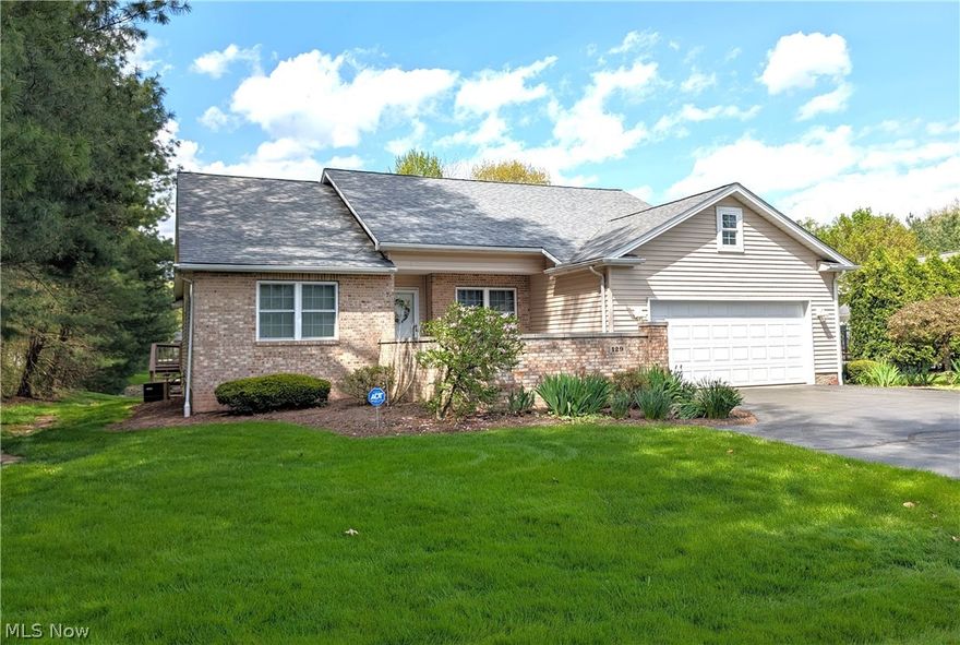 Rare opportunity for this beautiful, free-standing, ranch Villa/condo tucked in the sought after "Legends" development in Howland. The front courtyard welcomes you. At over 2100 Sq. Ft plus a full basement, you will have plenty of space to spread out & relax. This home features an open floor plan, 3 spacious bedrooms, 2 full baths, plus 2 half baths, a den/office in addition to a lovely sunroom with a water view, overlooking the pond. You will love creating your favorite recipes in the large kitchen with plenty of rich wood cabinetry, all appliances and room for multiple cooks, along with an adjacent dining room. Large, open living room with gorgeous hardwood floors, has a door to the sunroom.  Main bedroom boasts  on suite bath with a jetted tub & separate shower. A convenient 1st floor, oversized laundry room with a half bath, includes washer 'dryer & more storage. There is a huge mostly unfinished basement with glass block windows, another shower & vanity plus a workshop area. 2 car attached garage with opener keeps you out of the elements from your car into your home. This community features a clubhouse & pool for your use  from Memorial Day to Labor day. Relax with you favorite beverage or a good book on your deck during the warm months. Enjoy this easy living lifestyle...you deserve it! See the attached list of updates. Call today for your private showing, make your offer &  this this lovely home could be yours!