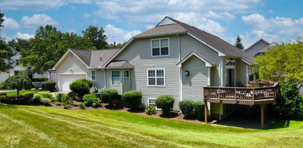 Just move right in to this former model condo that is in immaculate condition. Enjoy being part of the Hawthorne of Aurora community with many single family homes, pool, tennis courts, a recreation facility and lake privileges to the 300 + acre Aurora Lake. Vaulted ceilings add to this bright corner condo with wooded views. The beamed and vaulted primary suite on the first floor has newer carpet and has a spacious en suite bathroom with a double sink vanity, separate stall shower, soaking tub, walk in closet and the cabinets have newer hardware and faucets. The kitchen has newer stainless appliances, white cabinets, a pantry, bay window at the eating area and a pass thru window to the dining room for easy entertaining. All newer LVP has been installed in the living room, dining room, the second floor bedrooms and hallway. The den or office is at the front of the condo off the foyer as well as the guest half bathroom. The dining room and living room combination have sunlight streaming in from the wall to wall sliding door to the deck with a transom window above. The living room has a gas fireplace, a beamed vaulted ceiling and double doors lead to the primary suite. The full basement is plumbed for a bathroom, has tons of storage, glass block windows, incredibly high ceilings and would provide a great recreation room and bathroom if needed. The air conditioner was replaced in 2023; hot water tank in 2017.
Sellers will need a longer closing to find housing and will be leaving the garage refrigerator and freezer in the garage, the deck furniture and some shelving in the basement for the buyers! All appliances stay with the dryer being a few months old! Hurry!
Basement has plumbing for a bathroom. Hot water tank 2017.
Sellers will be leaving the workbench and some shelving.