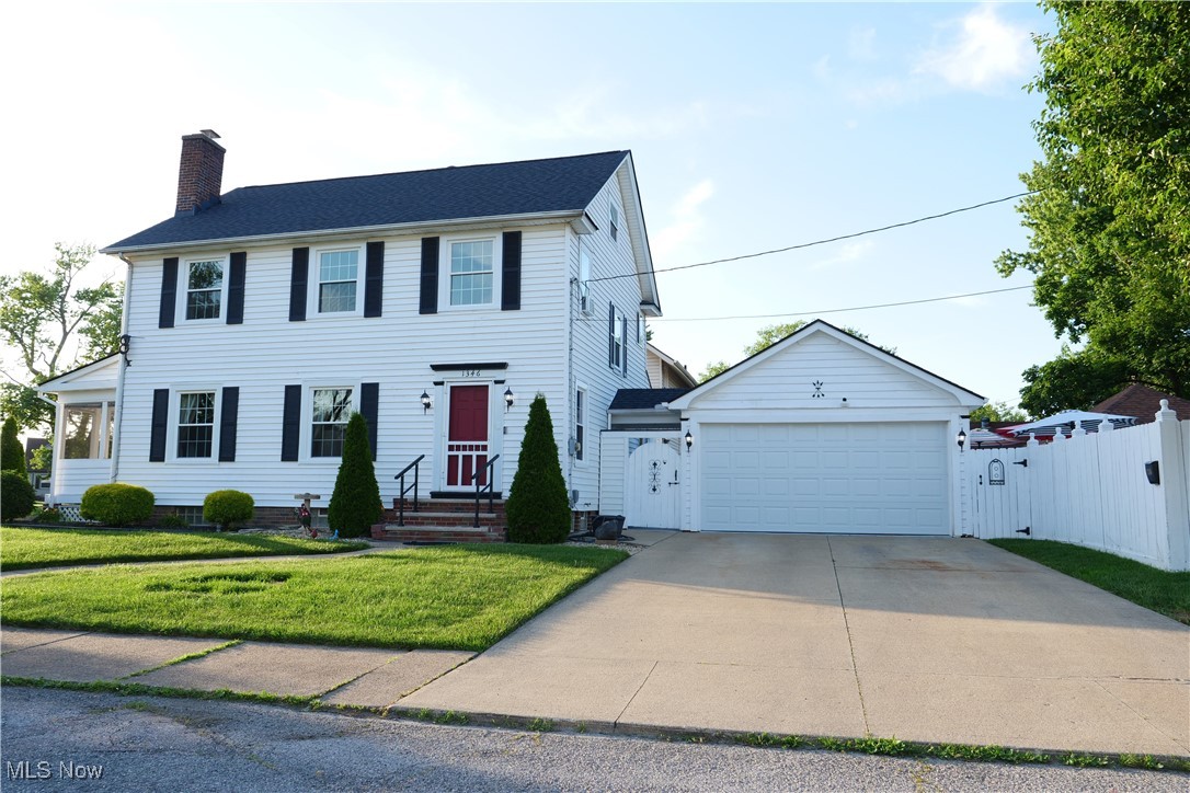 Welcome to 1346 W 7th St., A Colonial Gem with Character and Modern Charm. This immaculate colonial home is packed with personality, comfort, and modern updates that truly make it one-of-a-kind. As you arrive, you'll be greeted by beautifully maintained landscaping, a newer concrete driveway, and a two-car garage featuring an upgraded garage door. The fully custom fenced-in backyard is ideal for entertaining, complete with a dedicated patio and grilling area—perfect for gatherings in your private oasis. Adjacent to the garage, you'll find a gated courtyard space with a convenient storage nook, adding functionality and charm.
Enter through the side door to access the finished basement, thoughtfully designed with a built-in bar and recreation area—another fantastic space for entertaining. A convenient half bath completes the lower level.
Upstairs, the heart of the home is a chef’s dream kitchen, equipped with a gas stove built into the island, a sleek double overhang vent hood, abundant cabinet and counter space, and stainless steel appliances—all of which stay with the home. Off the kitchen is a formal dining room with a beautiful chandelier, which flows seamlessly into a warm and inviting family room featuring a fireplace. Just beyond the family room is an oversized, screened-in side porch with ceiling fans—a perfect spot to unwind in comfort.
The upper level offers three spacious bedrooms and a luxurious full bathroom, complete with a Jacuzzi tub, a tiled stand-up shower, quartz countertops, a modern sink, and ample storage. Every inch is beautifully finished with attention to detail. The walk-up attic provides additional storage or the potential for expanded living space.
Additional features include a newer roof, recently installed decorative windows, a Whole-home security system with door/window sensors and multiple cameras, and modern updates throughout. This home has been lovingly maintained and updated—schedule your tour today to experience everything.