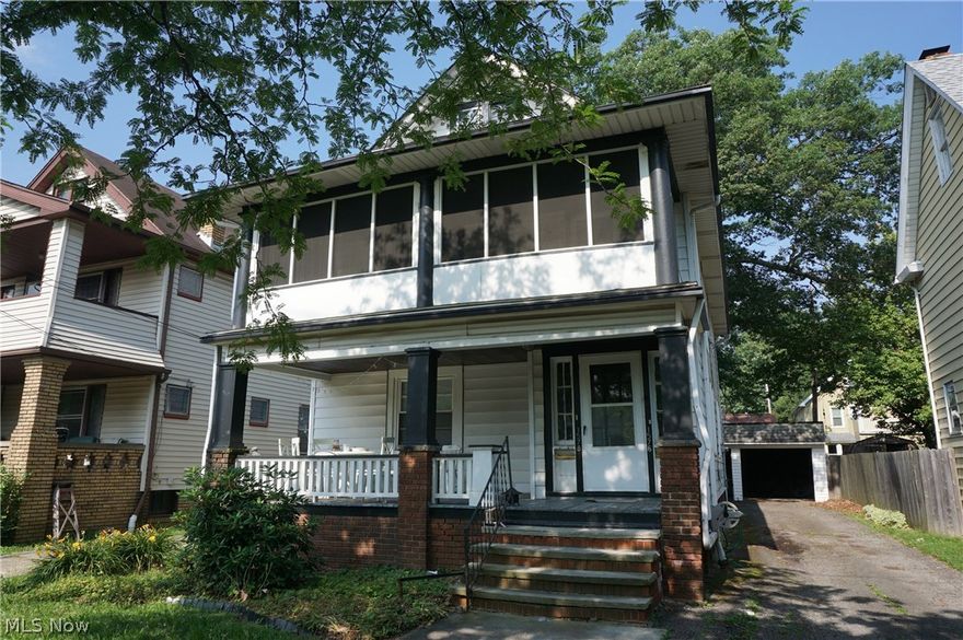 Rare two family opportunity in western Lakewood. Four bedroom one and one half bath upstairs unit. Enclosed front porch. Up and down rear porches. Spacious rooms. Over 2500 square feet of living space. Two car garage. Down unit is rented till October 31, 2018. Call for additional details.