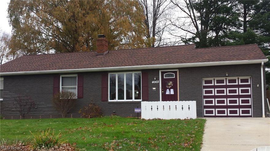 Reduced! Ready to move into, 3 bedroom Brick Ranch, Boardman Schools. Updated kitchen and bath, living room with fireplace. New hot water tank.  Back patio and a shed for extras storage.