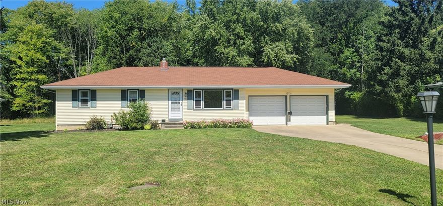 If you are looking for a large ranch home on a great lot, then you have to see this one. This well maintained ranch is located on a large lot, near the end on a dead end street. The house has been lovingly maintained by the family. This property could easily be converted back to a 5 bedroom house, as one of the bedrooms was turned into a first floor laundry. There are two full bathrooms, including one attached to the master bedroom. The addition to the original house has added two additional bedrooms and a large family room with fire place. The basement is an open slate and has been waterproofed by Ohio State waterproofing. The backyard is large and backed by a wooded property. Picture yourself sitting under the large covered rear porch, enjoying the peaceful tranquility of the large backyard. A little imagination and some updating will make this the perfect home for you! Taxes, square feet, and room sizes are approximate and should be confirmed for accuracy.  UPDATE: New septic schedu