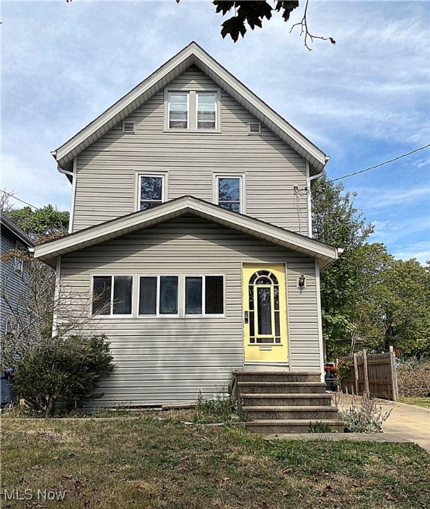 Hurry and schedule your private showing! This one won't last long! This roomy Firestone Park colonial has so much potential and offers a great opportunity to add value with minimal updates. This 4 bedroom/1 bath home sits on a double corner lot in a great area of Firestone Park and is priced so the new owner can add value and have immediate equity. This home offers the perfect opportunity for an owner occupant or rental property with great cash flow. This home boasts a new furnace that was installed last winter, central air conditioning, some replacement windows, all appliances (refrigerator, stove, washer and dyer), a brand new tub and shower with new fixtures, concrete driveway, vinyl siding, a large pantry or eating area off the kitchen that would make a wonderful spot for a first floor laundry room, an additional walk in pantry area, and a freshly cleaned and painted basement.