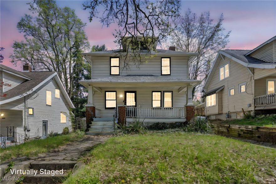 Welcome to 577 Eastland Avenue, a charming 3-bedroom, 1-bathroom conventional-style home nestled in Akron's Goodyear Overlook neighborhood. Built in 1927, this two-story residence offers 960 square feet of living space with a full basement for extra storage or expansion. Enjoy outdoor living on the patio and the convenience of a detached 2-car garage. Situated on a 40x120 lot, this property features public utilities, forced air gas heating, and a central location near Newton Street for easy commuting. Perfect for first-time buyers or investors, this home is listed at $123,000—schedule your showing today!